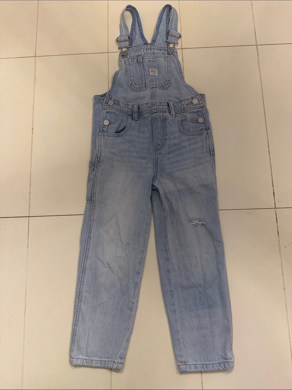 Classic Boys Light Wash Denim Overalls